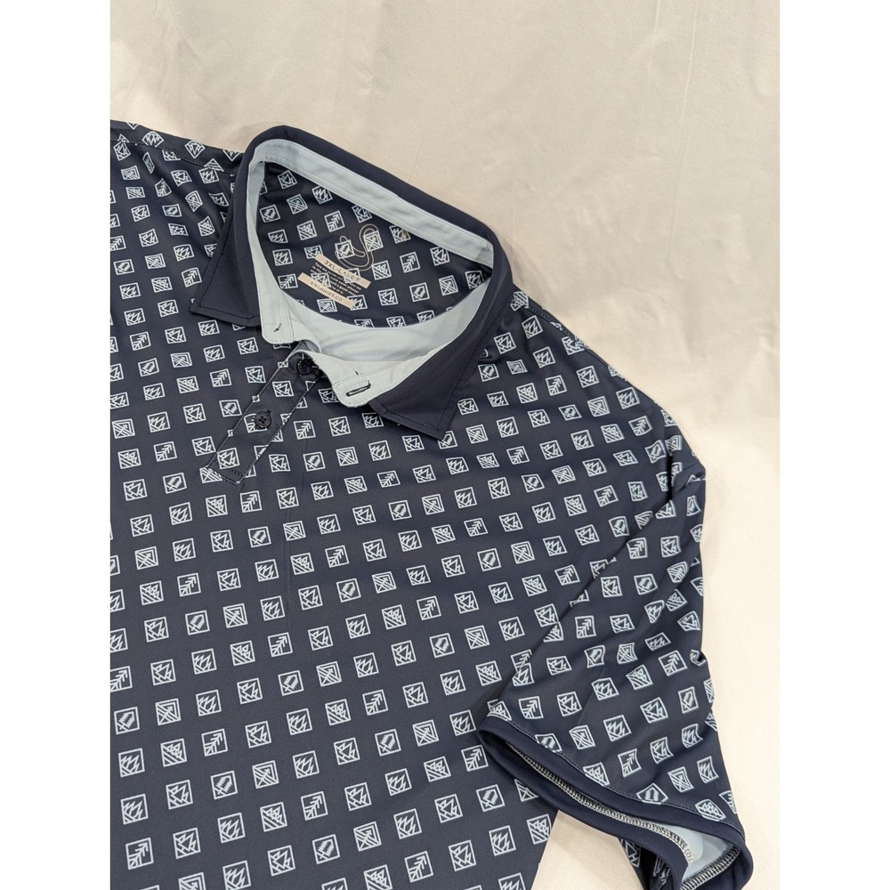 Swannies Golf Polo Shirt‎ Mens 3XL Blue All Over Print Performance CN Golf Club